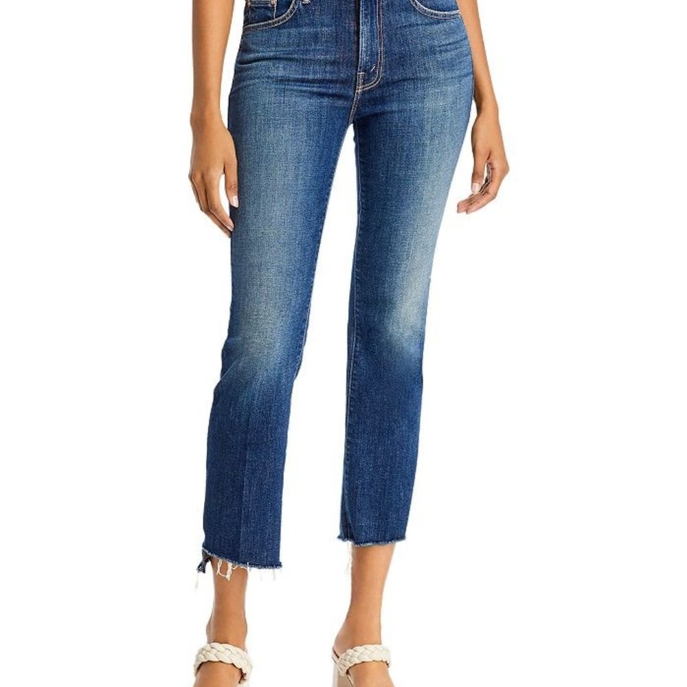 Mother Stair Step Fray Hem size 27 denim